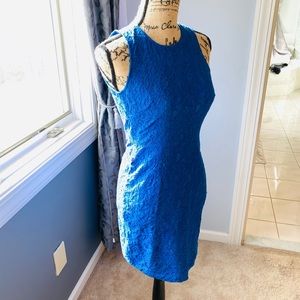 EUC! J Crew blue lace dress size 00 petite